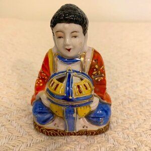 Vintage Moriage Buddha Incense Burner